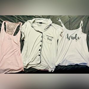 Bundle/lot (3) of Bride tops L/XL